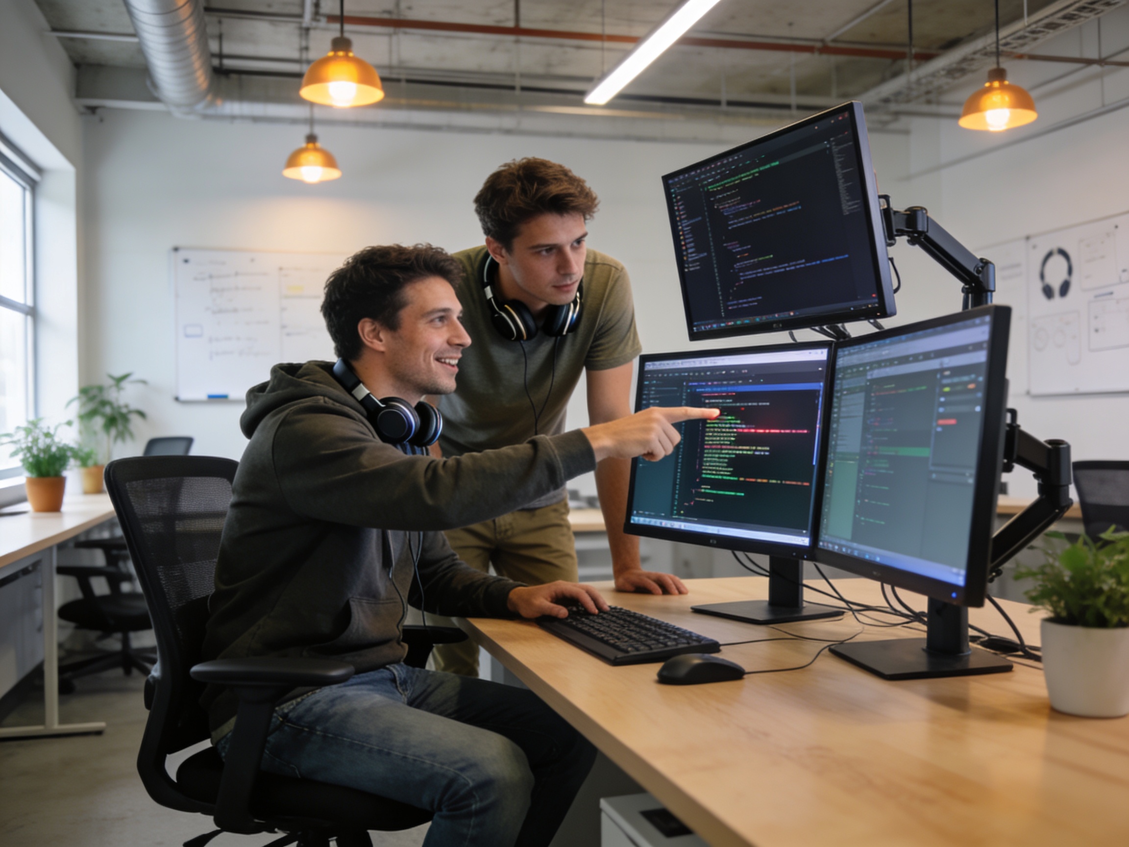 Product management team collaborating on strategy